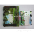 wirebound spine notebook with polypropylene colorful cover